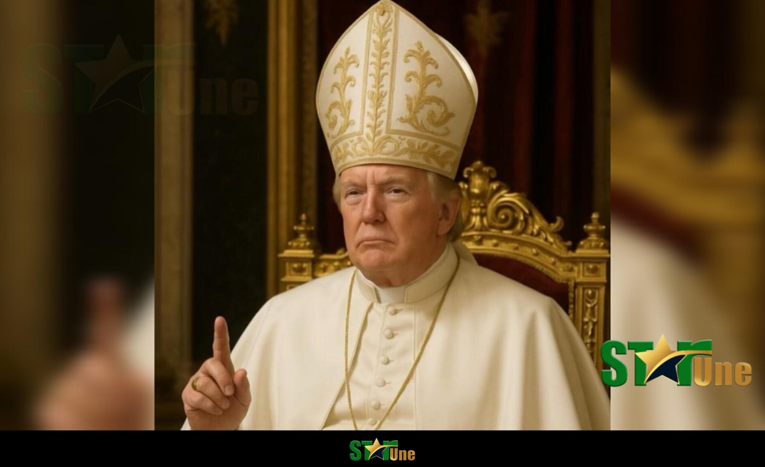 Trump abiye tankou pap, imaj sa kreye yon gwo eskonbrit sou rezo sosyo yo